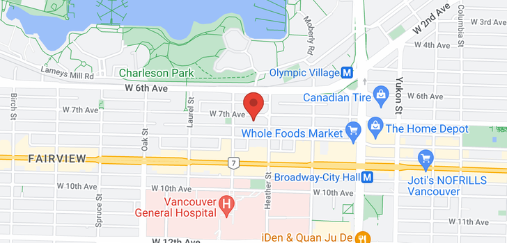 map of 4 730 W 7TH AVENUE